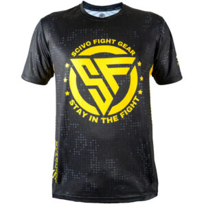 T-Shirt met rond, goud Logo