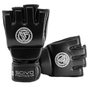 Grounded MMA Gloves PU Black/White